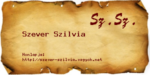 Szever Szilvia névjegykártya