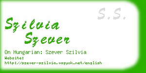 szilvia szever business card